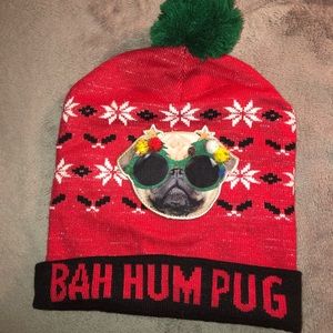 “Bah Hum Pug” Holiday Beanie